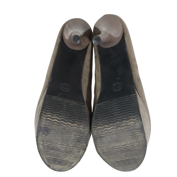 MOSSIMO! TAUPE BROWN/TAN VEGAN SUEDE MICROFIBER PLATFORM STILETTO HEELS! SZ 8.5M - Picture 9 of 10